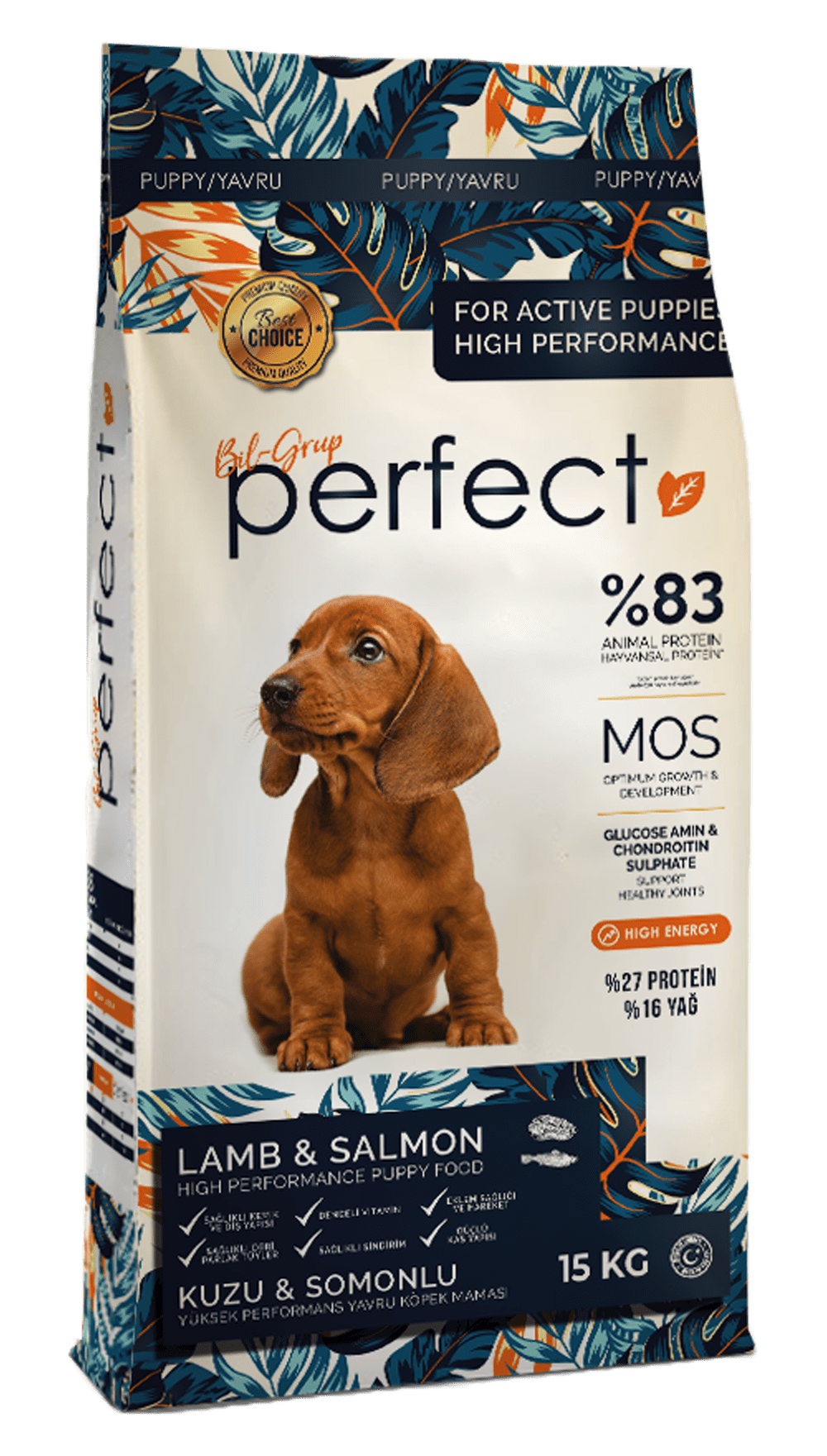 PERFECT PUPPY FOOD with SALMON 15 KG